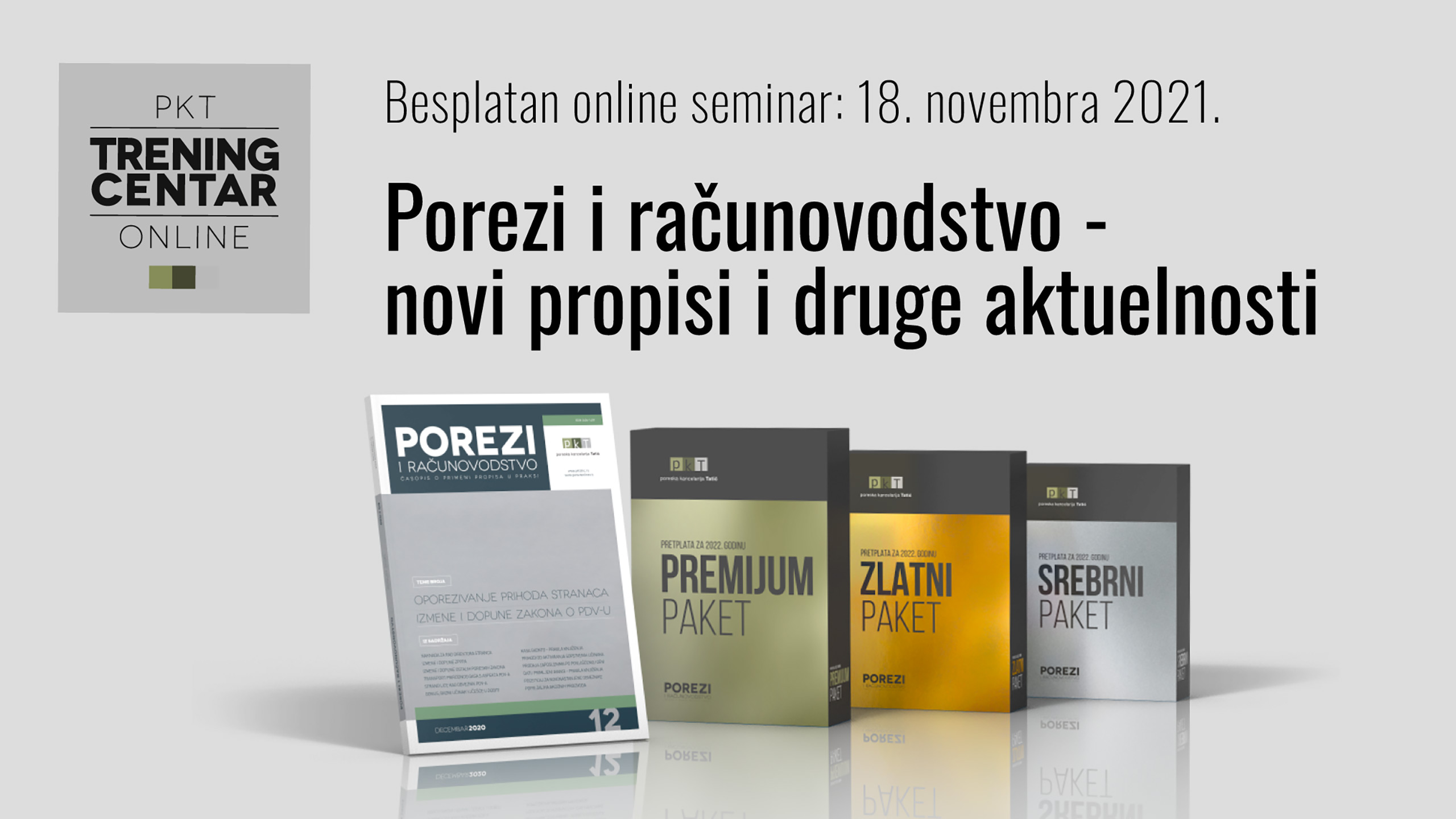 Porezi i računovodstvo - novi propisi i druge aktuelnosti  | Snimak seminara