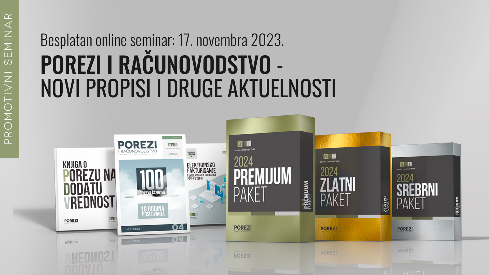 Porezi i računovodstvo - novi propisi i druge aktuelnosti (besplatan online seminar)